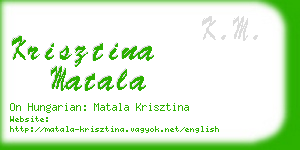 krisztina matala business card